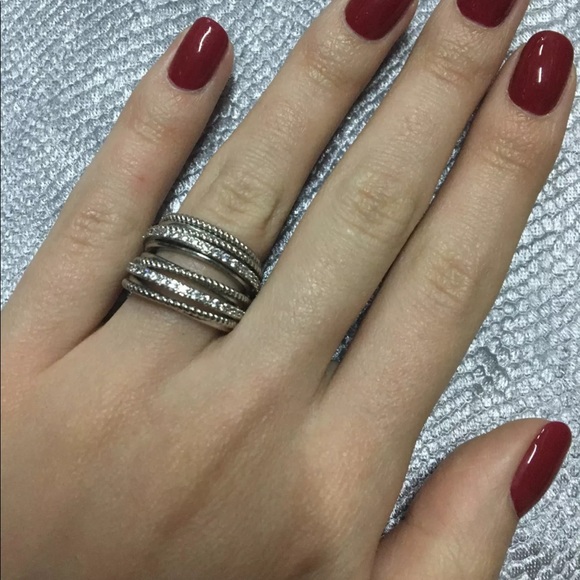 New 925 Silver Stackable Multi Layer Ring - Picture 5 of 8